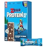 Zbar Protein - Cookies 'N Creme - Crispy Snack Bars - Made with Organic Oats - Non-GMO - 5g Protein - Gluten Free Protein Bars, School Snacks (15 Pack)