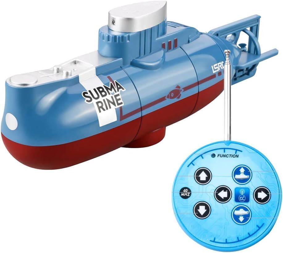 Remote Control Submarine Toy, 360° Rotate 6M/Min Underwater Toy for Kids