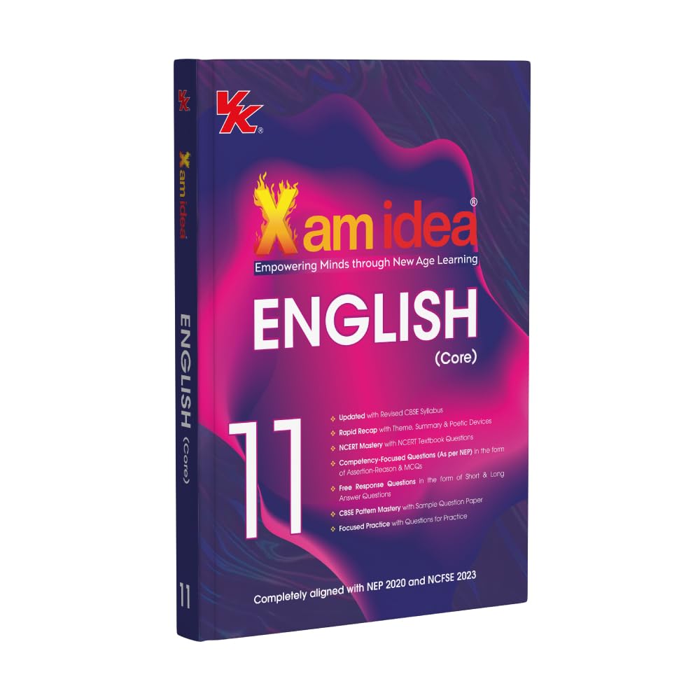 Xam idea Class 11 English Core (2025–26) | Latest CBSE Syllabus| NEP 2020 & NCFSE 2023 Aligned | With Competency-Focused & Free Response Qs | Self-Assessment Tests
