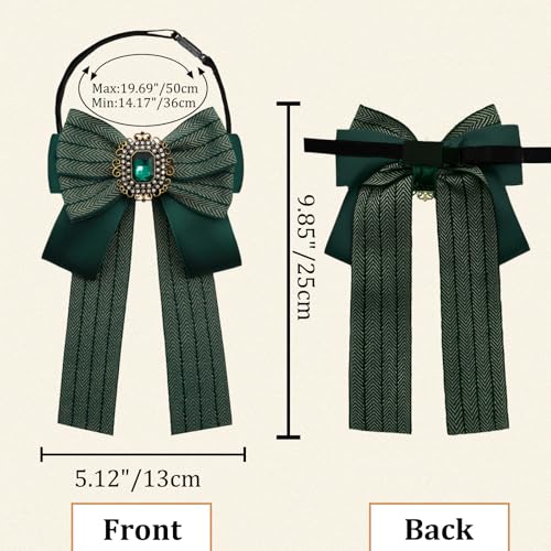 Image of Womens Bow Tie Adjustable Rhinestone Bowtie for Women Ladies Girls Pre-tied Womens Tie for Shirt Suit Uniform