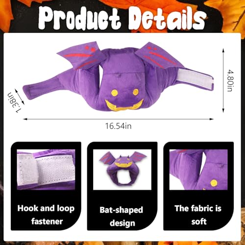 Sombrero para mascotas Halloween Murciélago pequeño ajustable miniatura 2