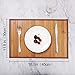 Bamboo Placemats for Dining Table, Placemats Set of 4,Stain-Resistant,Heat-Resistant Place Mats,Durable and Sturdy Dining Place Mats for Kitchen Table (Original)
