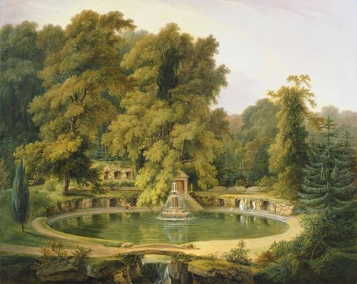 Affiches et gravures de la fontaine du temple Sezincote, l'art d'éveiller la sérénité chez soi