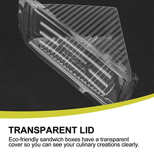 Hemoton 50 stks Sandwich Verpakking Dozen Plastic Sandwich Case Sandwich Driehoek Dozen Driehoekige Bakken Verpakking… - Image 7
