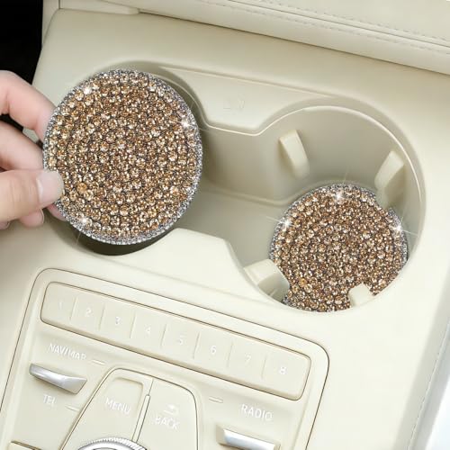 Portavasos para carro HAMOJUF con cristales 2 piezas miniatura 6