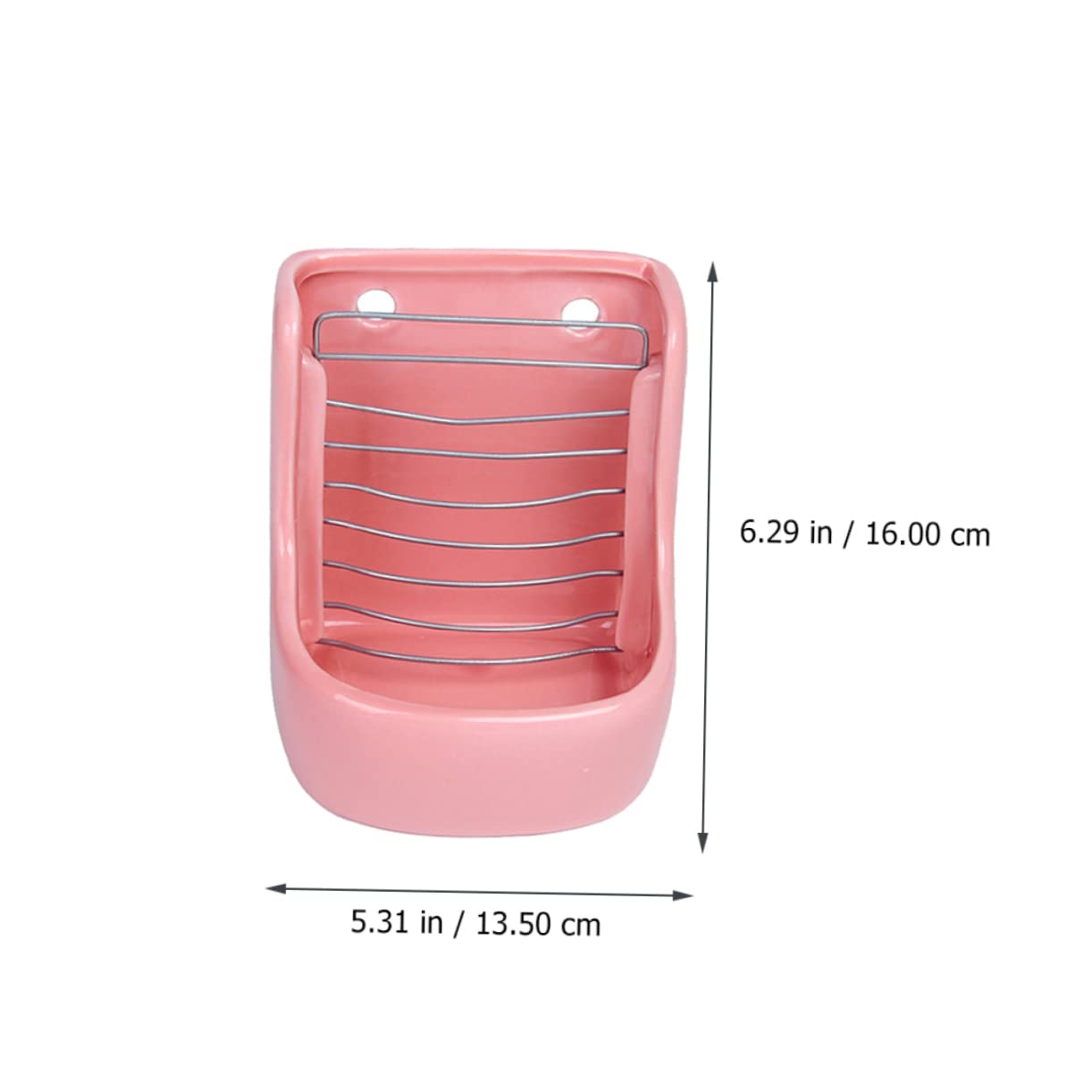 Beaupretty 1pièce Râtelier à Foin Et Bol Alimentaire pour Rongeurs Accessoire Pratique pour Lapins Et Chinchillas Céramique Anti-Renversement Facile à Nettoyer Rose