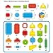 Teytoy 100 Pcs Bristle Shape Building Blocks Toy Set for toddlers Kids