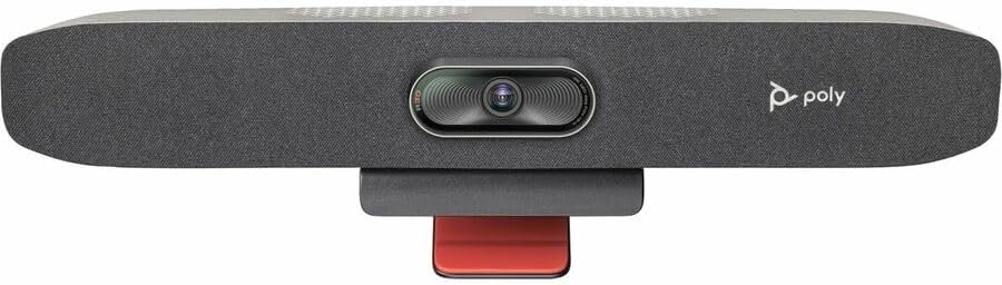Poly Studio R30 USB Video Bar 4K Video Conference Equipment with Internal Speakers and Microphones - 3840 x 2160 Resolution - USB Connectivity - TAA Compliant - Sand - 1 Year Warranty