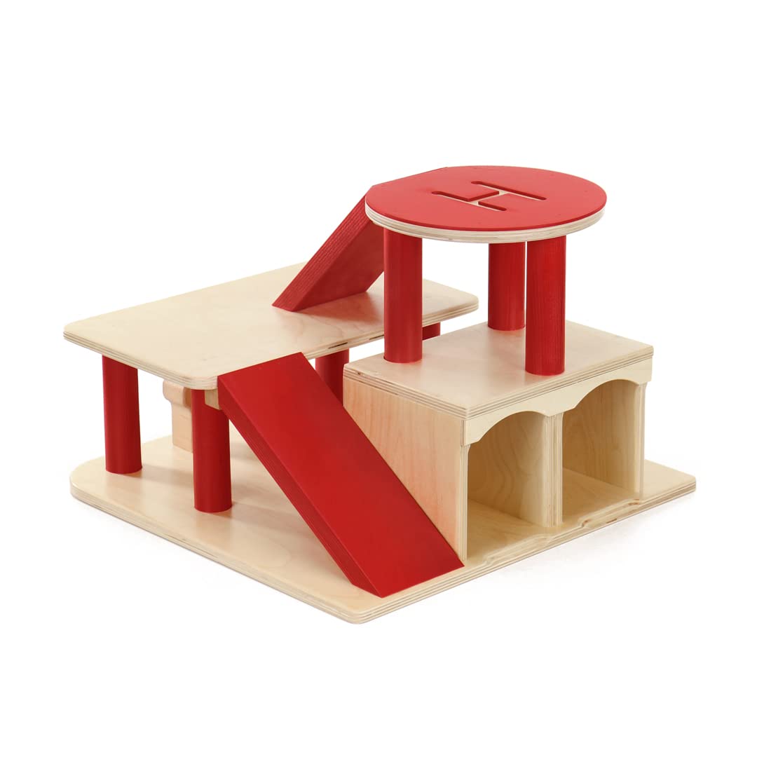 Office Needs Direct EYFS Small World Nursery Multi Use Wooden Hellipad and Garage V2923