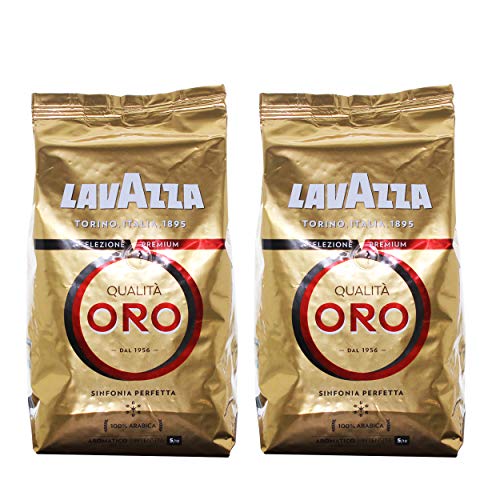 Lavazza Qualità Oro, Café en Grano, pack de 2, 2 x 1000g