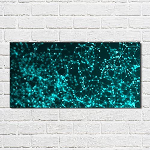Tableau en verre 100x50cm Coloray Lignes et Points pour décoration d'intérieur moderne - 2