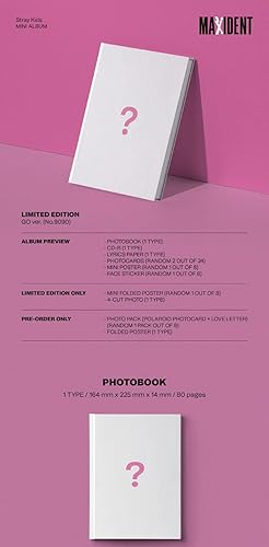 Miniatura 2 de Stray Kids MAXIDENT 7th Mini Album Limited GO Version Photobook+Lyrics paper+Photocard+Mini poster on pack+Face sticker+Tracking