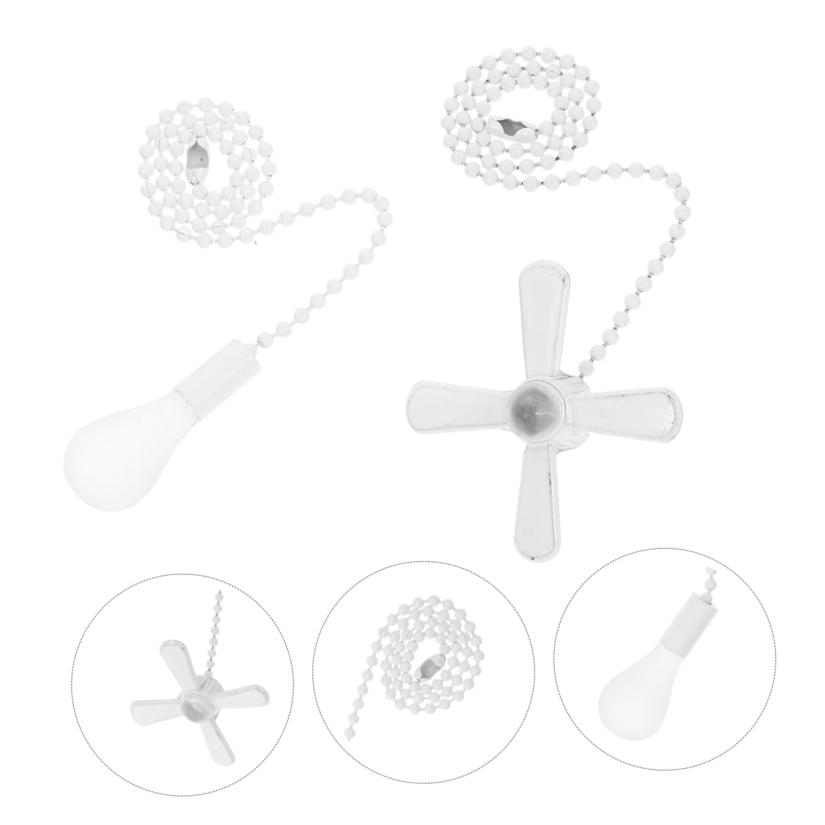 Lot De 2 Chaînes De Traction Pour Lustre, Rallonge De Chaîne De Ventilateur, Cordon De Traction Pour Lampe De Chevet, Rallonge De Chaîne Lumineuse, Chaîne De Traction Pour