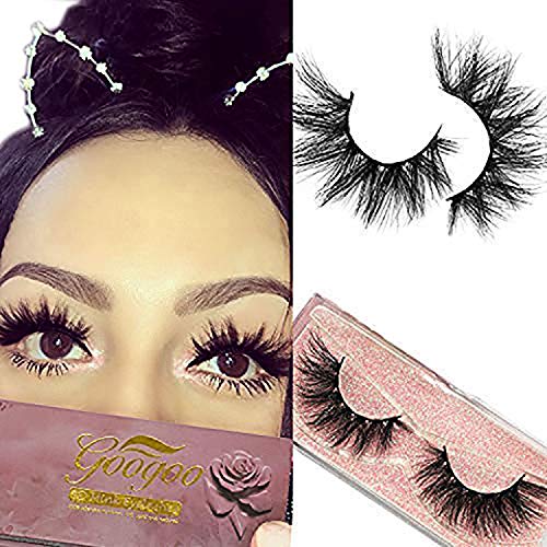 GOO GOO Mink Eyelashes, Middle Long Crossed Cluster Type False Eyelashes 20mm Natural Layered Effect Hand Made Strips Siberian 3D Mink Lashes Fluffy Full Fake Eyelashes GOO GOO Mink Eyelashes, Middle Long Crossed Cluster Type False Eyelashes 20mm Natural Layered Effect Hand Made Strips Siberian 3D Mink Lashes Fluffy Full Fake Eyelashes
