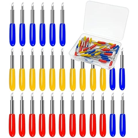 Gebildet 30pcs Replacement Blades for Cricut Explore Air, Cricut Explore Air 2, Cricut Explore Air 3, Cricut Maker, Cricut Maker 3, Cricut Expression for Vinyl Cutting Machines(Multi-Colored) Cover