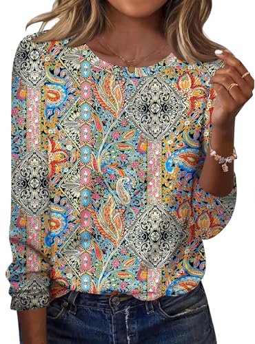 TCOT Casual Crew Neck Long Sleeve Loose Fitting...