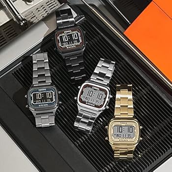 Fossile フォッシル Retro Digital レトロ ゴールド Fossil Retro Digital Gold-Tone Stainless Steel Men's Watch