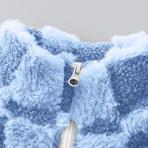 Boys Girls Sherpa Jacket Stand-Up Collar Color Block Fleece Outwear Ultra Soft Warm Plush Windproof Coat 2-15 Years3