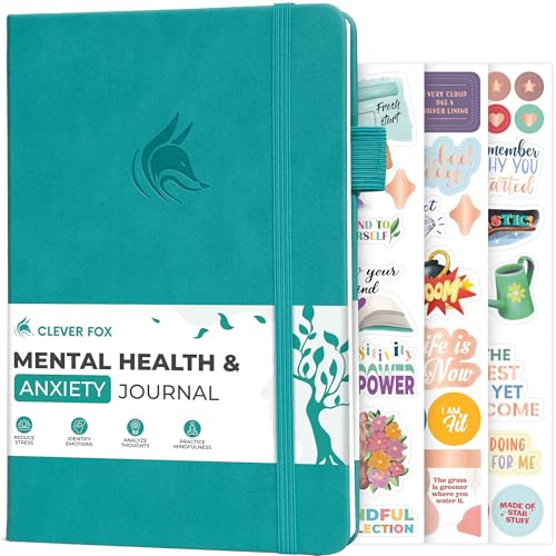 Journal d'anxiété Clever Fox contre le stress chronique avec exercices de TCC guidés