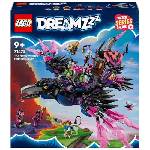 Image of LEGO DREAMZzz Midnight Crow of the Witch Never with Animals and Toy House Convertible to Spider and Bird Figure, Gift for Boys and Girls 9 Years and Older, Fantasy Creative Play 71478