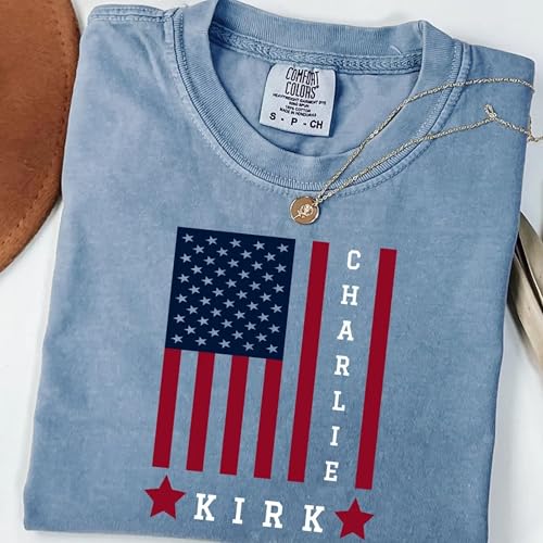 American Patriot Charlie Kirk Shirt – Comfort Colors Memorial Tee – Faith, Freedom & Conservative Political Activist Shirt Multi4