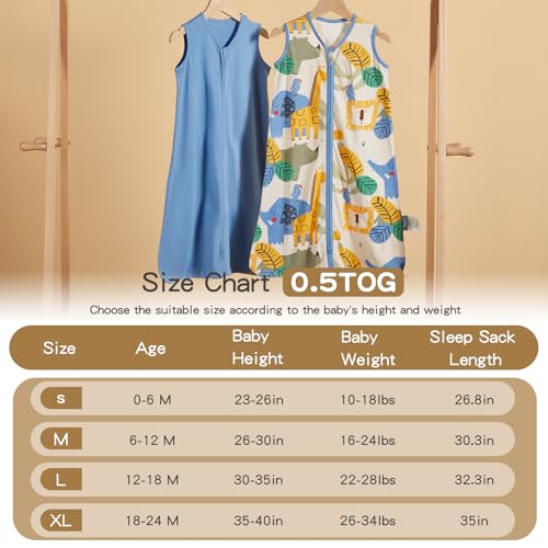 50% Off TILLYOU 2-Pack Baby Sleep Sack - Cotton Wearable Blanket - Image 3