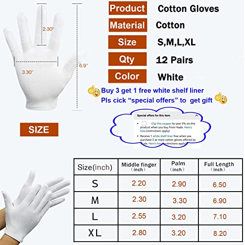 24pcs-Unisex-Soft-White-Cotton-Gloves-for-Eczema-Gloves-for-Moisturizing-Dry-Hands-White-Cotton-Inspection-Gloves-Large