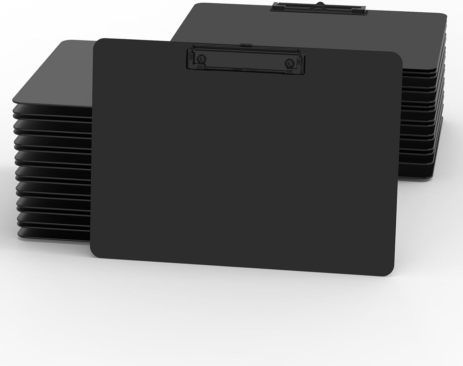 Black Horizontal Clipboard Set of 36, 12.5 x 9 Letter Size for Classroom, Students, Teacher, A4 Landscape Layout, 8.5 x 11 Clip Board with Low Profile Black Clip, Office & School Supplies