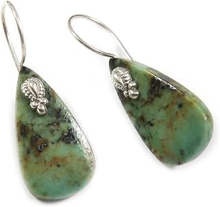 Turquoise Gemstone Drop/Dangle Earring Handmade Jewelry ET-81, Sterling Silver Gemstone, Turquoise