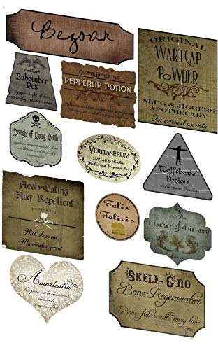 Halloween Harry Potter 12 laminated labels party decorations