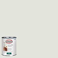 Glidden Grab-N-Go 1 Quart White Flat Ceiling Paint - Low Odor, Spatter-Resistant, Excellent Hide for Interiors