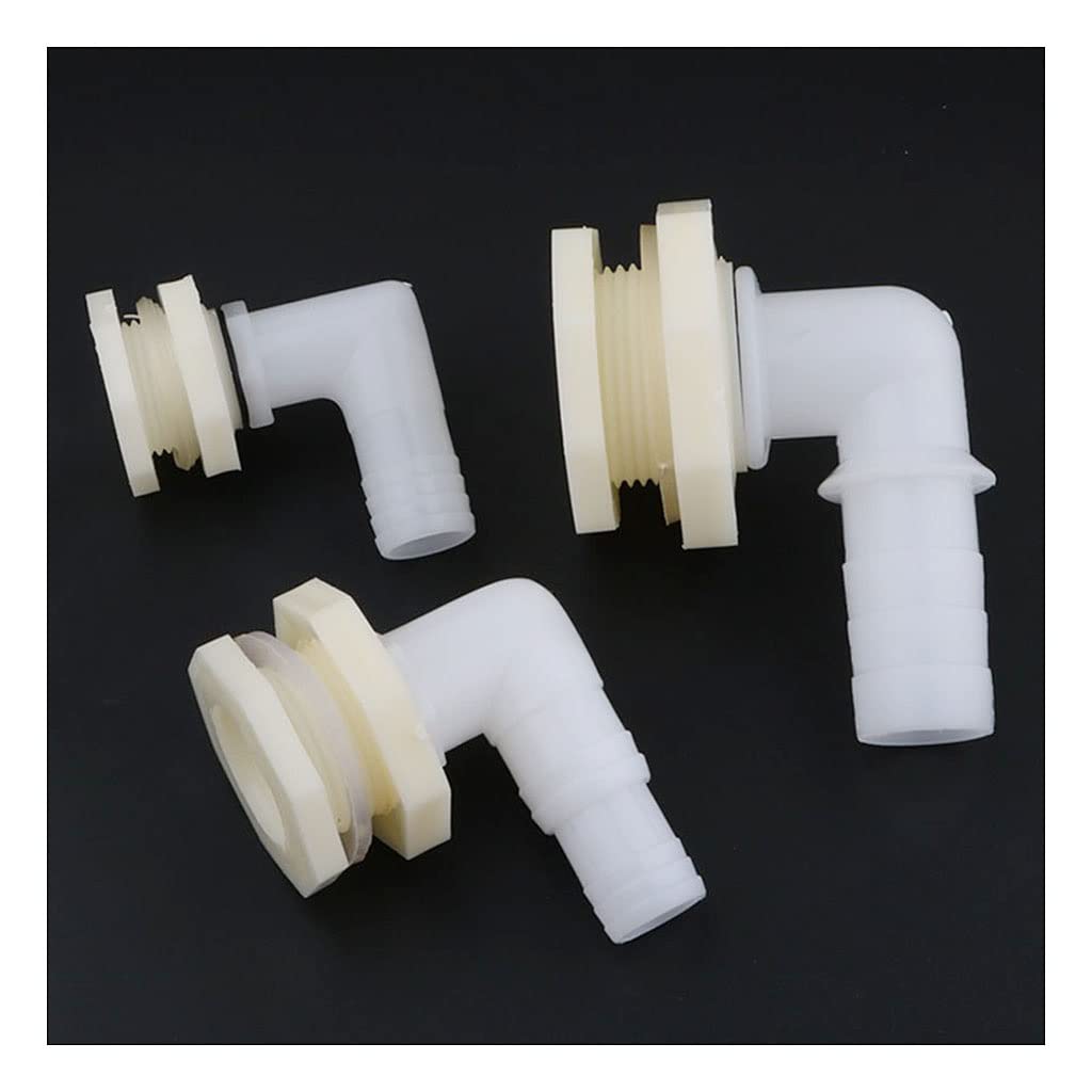 ANWUYANG 1/2" 3/4" To 20/25mm 90 Degree Elbow Drainage Coupling Connector, Aquarium Fish Tank Drain Adapters Irrigation Water Pipe Joints, 1pcs (Color : 1 inch)
