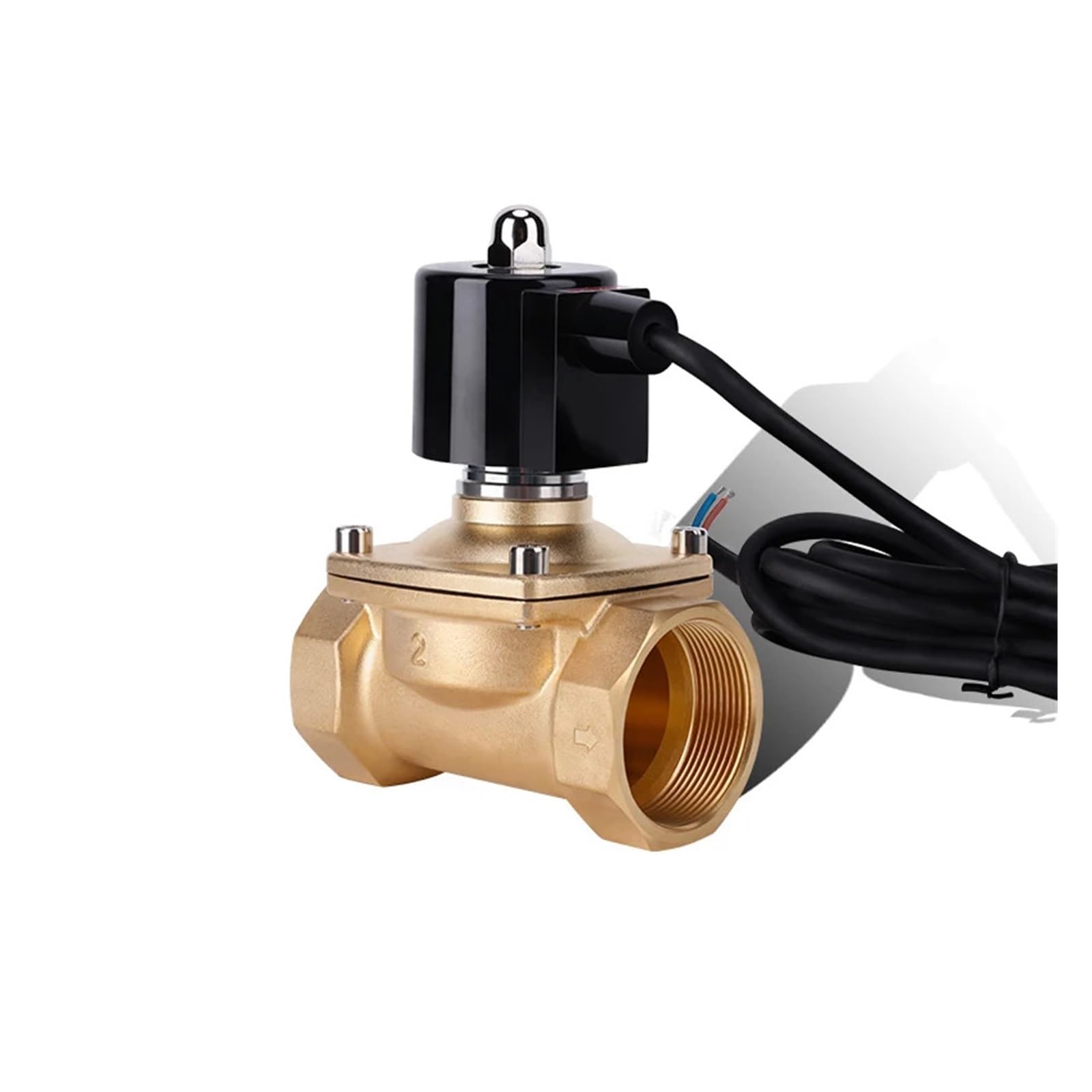 MXXDMOPD 2" Normally Closed Brass IP68 Waterproof Fountain Solenoid Valve 110V 24V 12V 24v Underwater NPT Thread(NPT-24VAC-NBR-SEAL)