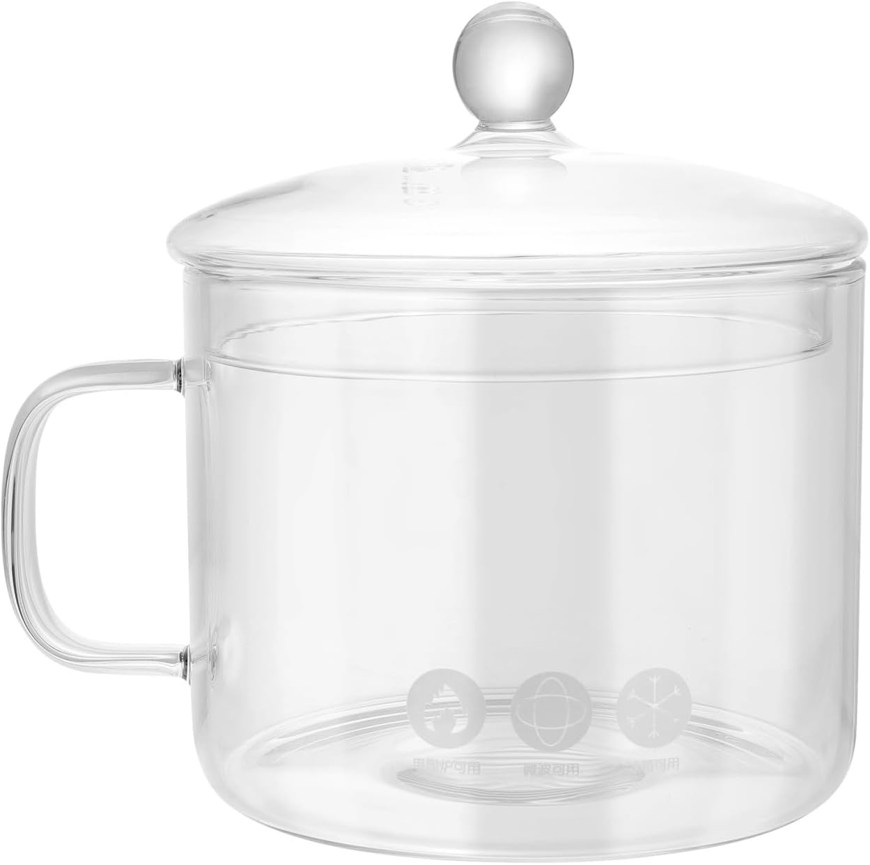 DOITOOL 1.5L/50oz Simmer Pot for Stove Potpourri Heat Resistant Glass Pots for Cooking on Stove with Lids and Handles for Pasta Noodle, Soup, Milk, Baby Food
