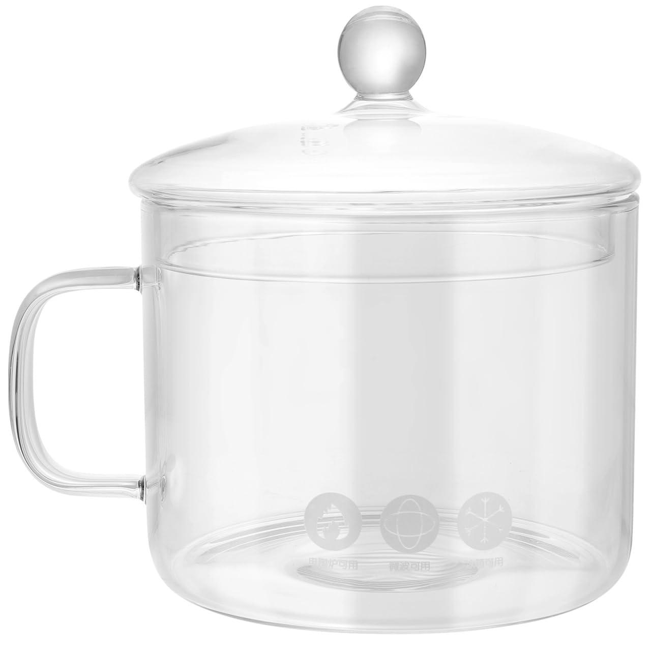 Casserole en verre avec couvercle anti-débordement pour lait
