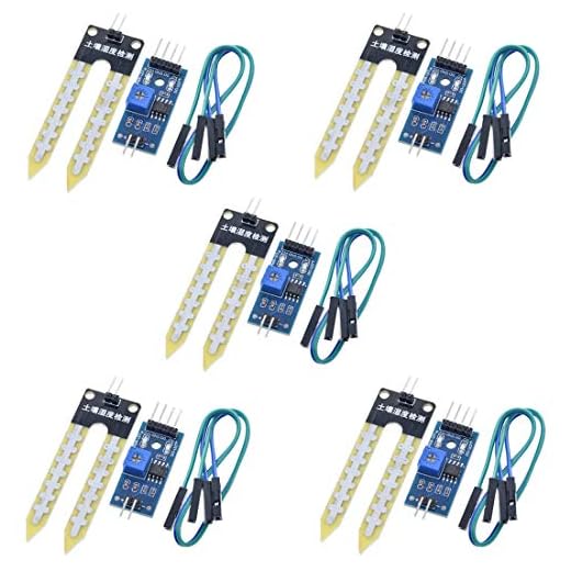 HiLetgo 5pcs LM393 3.3V-5V Soil Moisture Detect Sensor Soil Moisture Sensor Soil Hygrometer Detection for Arduino Automatic Watering System Robot Smart car
