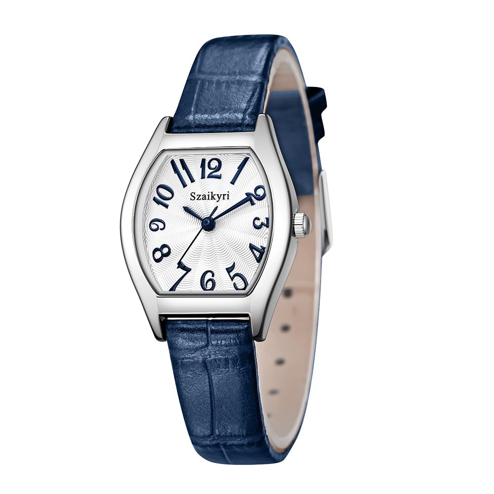 Szaikyri Classique Rectangulaire Montre Femmes avec Chiffres Arabes Faciles à Lire Montre de Dame de Tenue