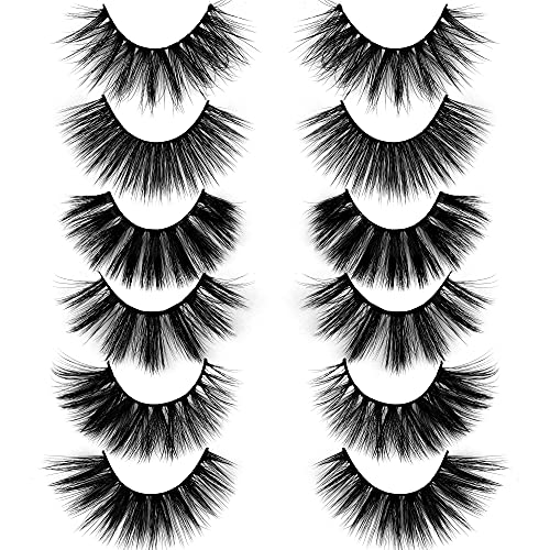 3D False Eyelashes Natural Look Fake Eyelashes Soft Handmade Reusable Faux Mink Lashes 6 Styles Mixed Lash Pack