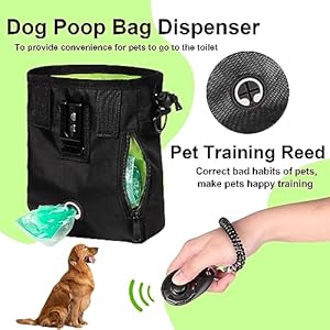 Dog training treat pouch treat pouches for pet training and dog clickers 4 ways to wear treat dog treat pouch for training suitable for dog cat bird black   cucciolini doodles