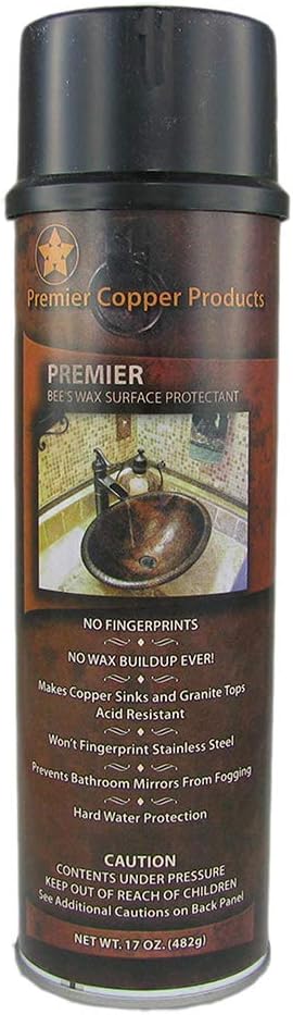 Premier Copper Products W900-WAX Copper Sink Wax Protectant, Clear