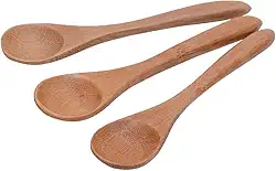 Mimo Style Jogo de Colheres Ecokitchen Feito Inteiramente de Bambu Ecológico. Resistente e Durável. Conjunto Composto Por 3 Pçs de Colheres. Ideal Para Saleiros, Farinheiros, Açucareiros, Entre Outros