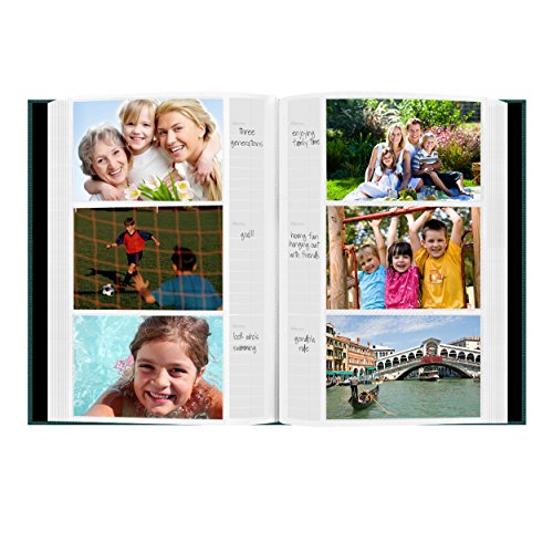 Álbum de fotos com capa de moldura de tecido, comporta 300 fotos de 10 x 15 cm, Majestic Teal