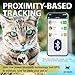Cat Tailer Cat Tracker - Small and Lightweight Waterproof Bluetooth Pet Collar Attachment, 328 Foot Range, Replaceable 6 Month Battery Life, Android/Apple iOS Compatible