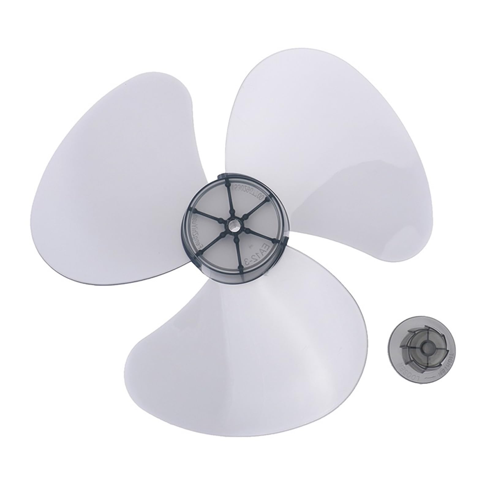 FOELANNE Plastic Fan Blade, ABS Replacement Fan Blades 5-Leaf 12-16 inch For Pedestal Fan With Nut Cover Multicolor(12 Inch Blue)