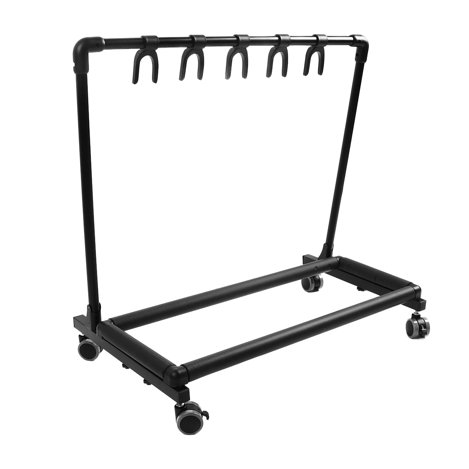 Supporto Multi-Chitarra, Metallo Ed EVA, Stabile, Ampia Applicazione, Salvaspazio, Mobile, Supporto Multifunzionale per Chitarra con Ruote per la Scuola (Metallo+EVA 2)
