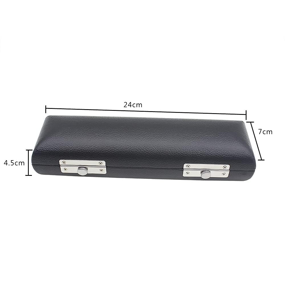 C Flute Piccoloflöte Edelstahl Schülerflöte Piccoloflöte Kupfer Instrument C Querflöte Piccolo Vernickelt Querflöte Flöte Set mit PU Lederbox Reinigungstuch Stab für Anfänger Übungen Geschenk