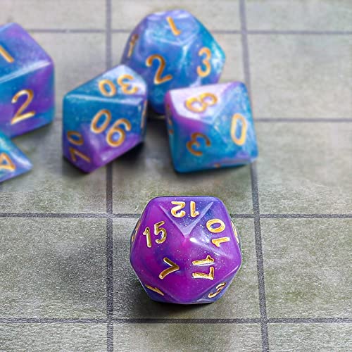 Image of CiaraQ 7pcs Polyhedral Dice Set for Dungeon and Dragons MTG Table Games