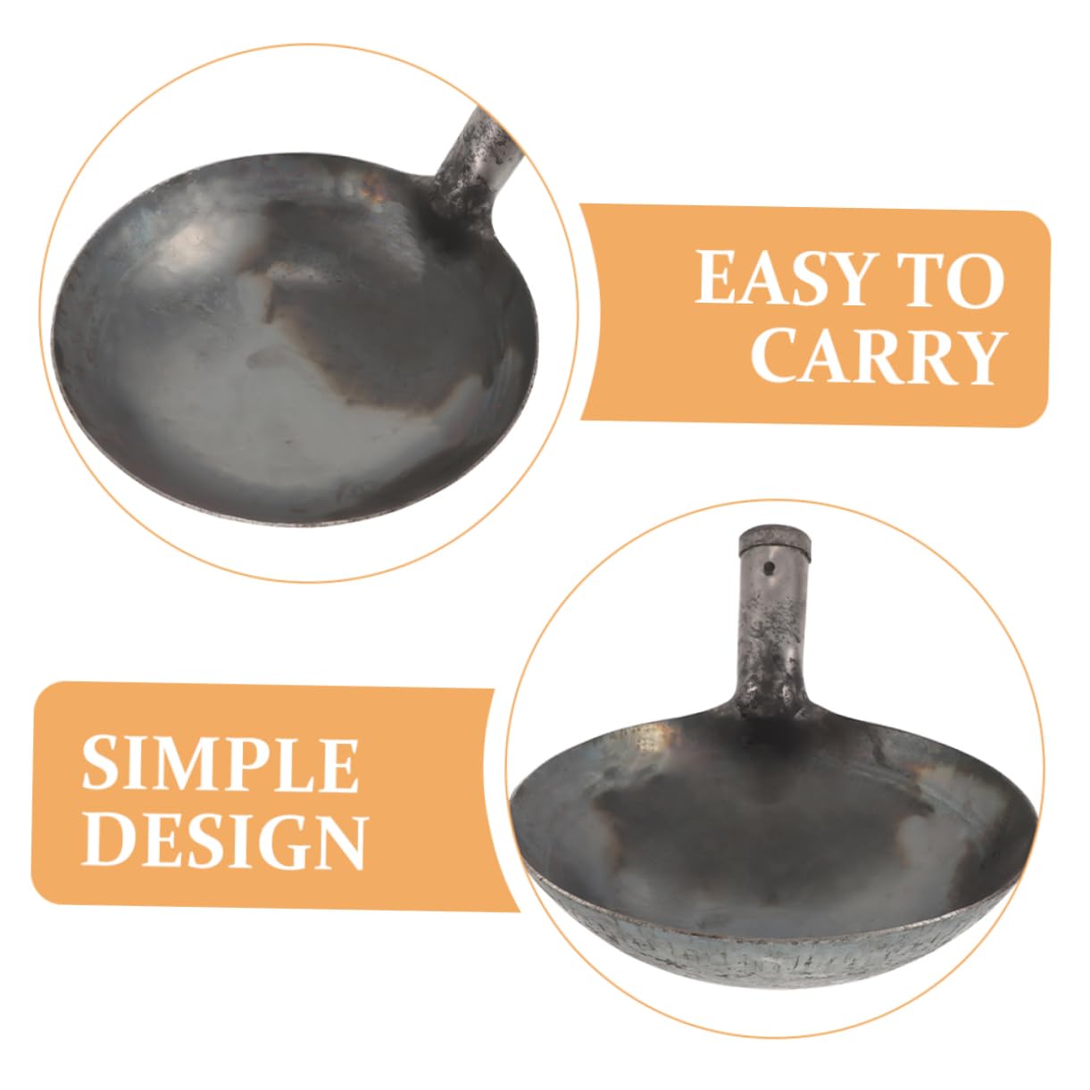 TOYANDONA Pala de Metal para Estiércol Reutilizable 24cm para Jardinería y Limpieza de Lodos en Pozos de Aguas Residuales Herramienta de Hierro Resistente