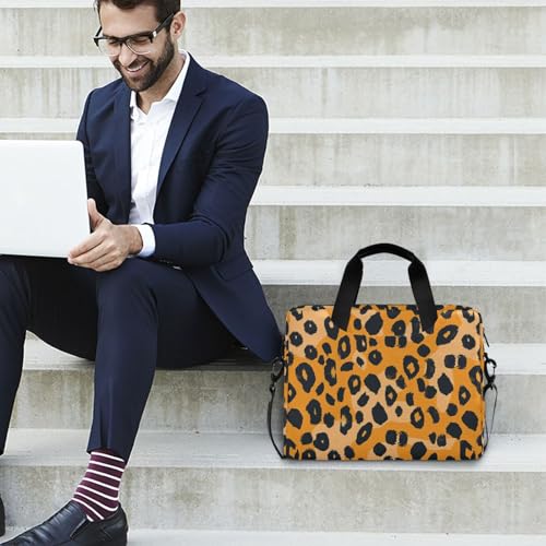 Bolso maletín para laptop 15.6" con estampado leopardo miniatura 3
