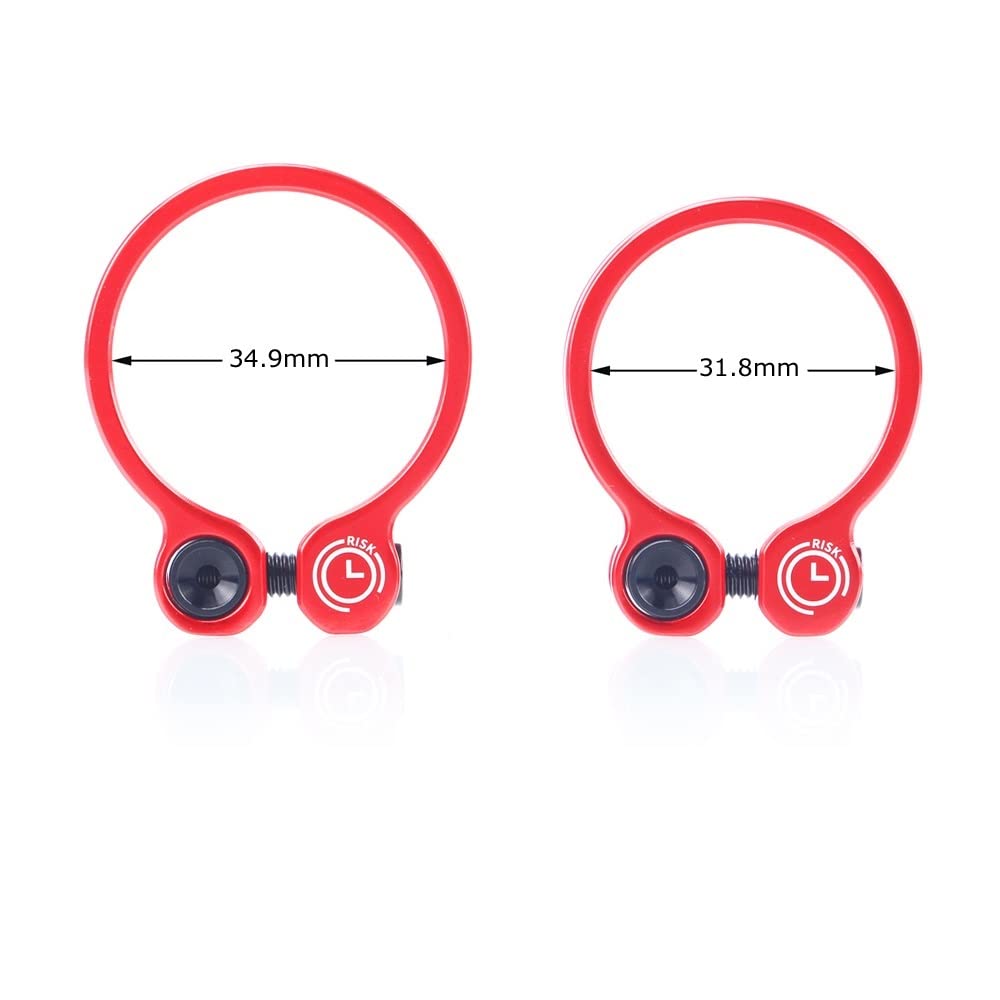 Morsetto Sella Bici 1 Pz A Sgancio Rapido 31.8mm 34.9mm Lega di Alluminio Strada Mountain Bicicletta Reggisella Reggisella Morsetto Collare Con Bullone In Titanio Collarino Reggisella (Misurare : 31.